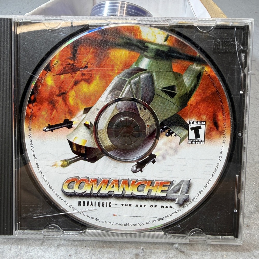 NovaLogic Comanche 4 PC Game OS PC CD-ROM Green Black Flight Sim Tactical Combat